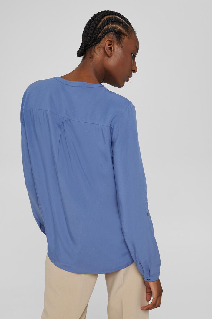 Henley blouse van LENZING™ ECOVERO™, BLUE LAVENDER, detail image number 3
