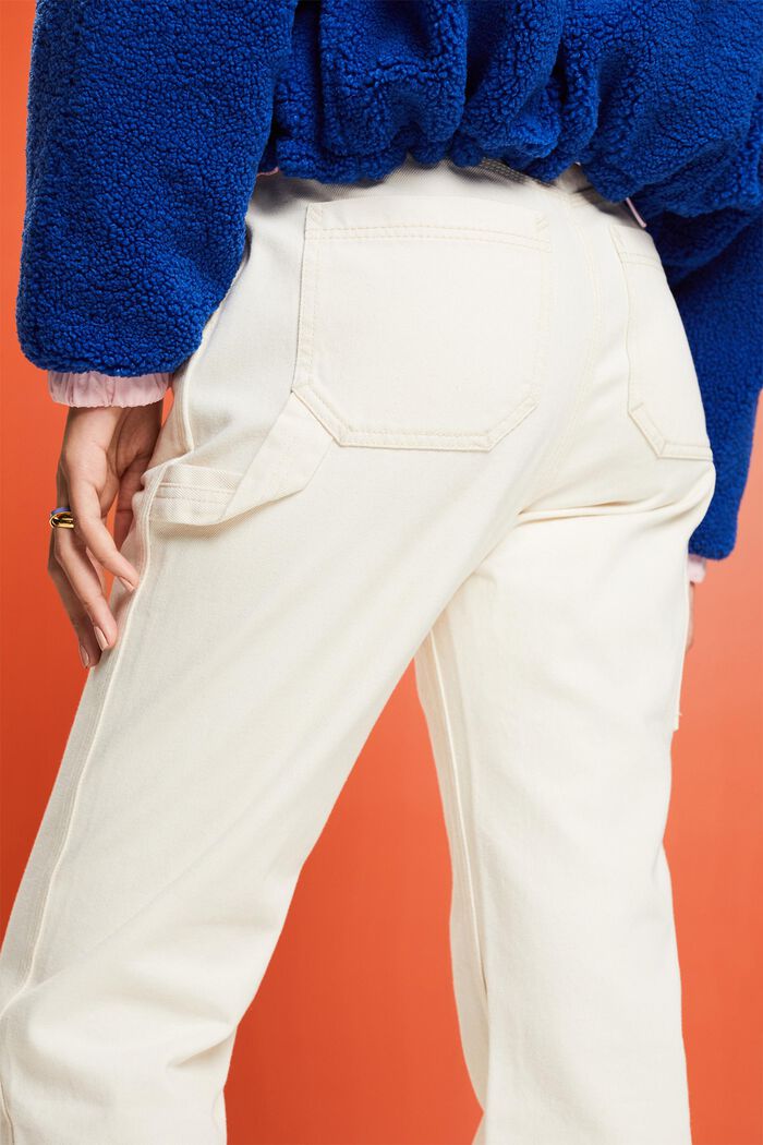 Klassieke high rise jeans met retrolook, OFF WHITE, detail image number 2