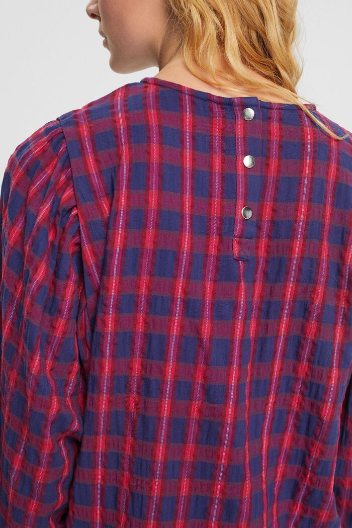 Geruite blouse, NAVY, detail image number 3