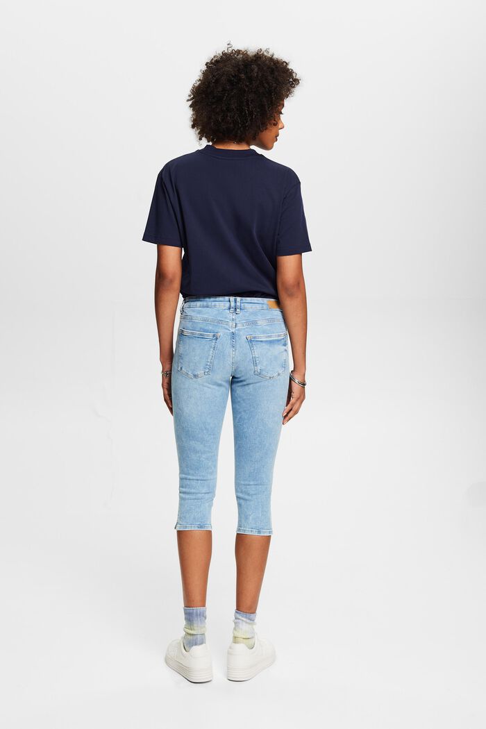 Capri-jeans van organic cotton, BLUE LIGHT WASHED, detail image number 3