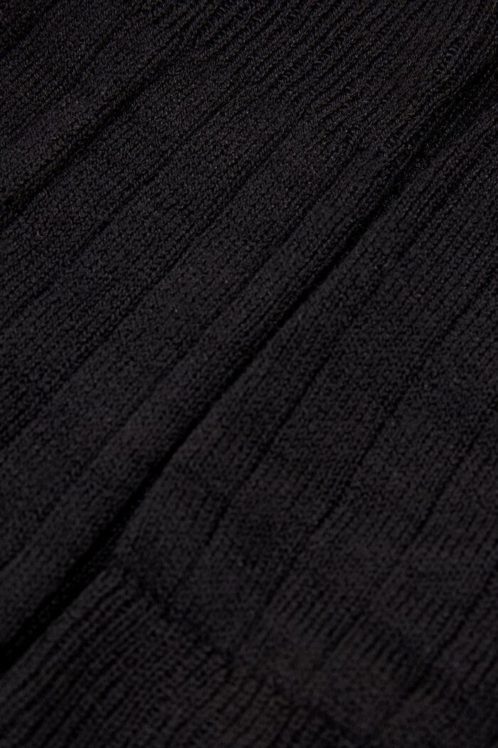 Met wol: gebreide polswarmers, BLACK, detail image number 1