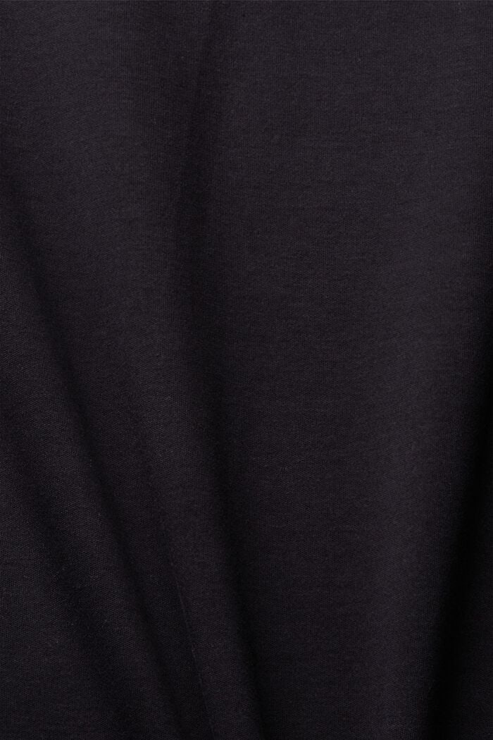Effen jersey T-shirt, BLACK, detail image number 4