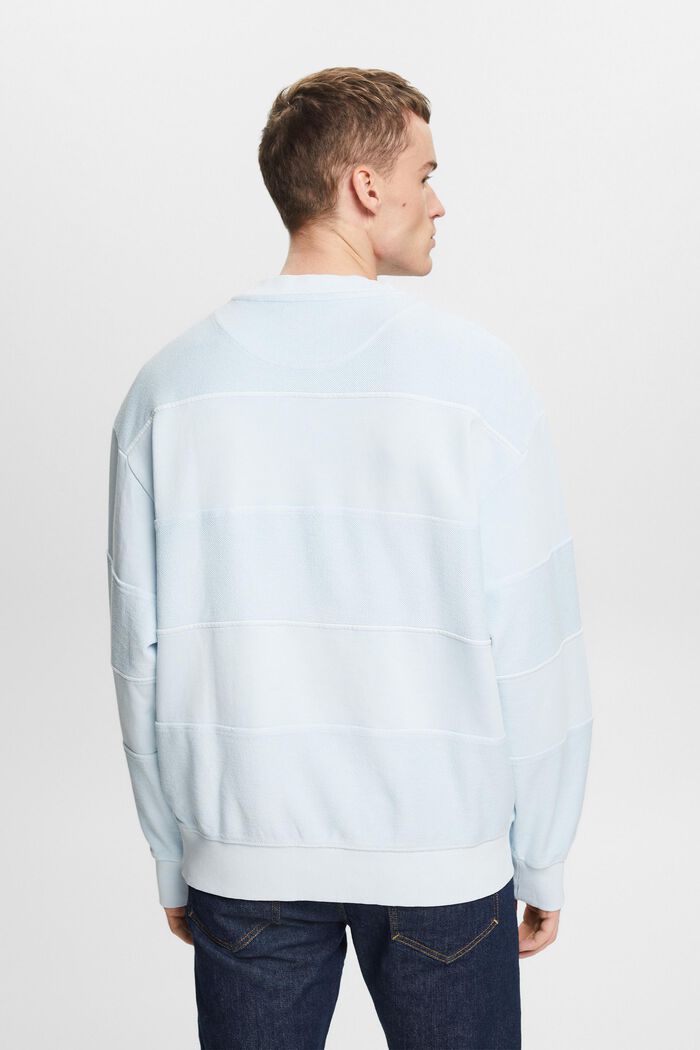 Gestructureerd sweatshirt van organic cotton, LIGHT BLUE, detail image number 2