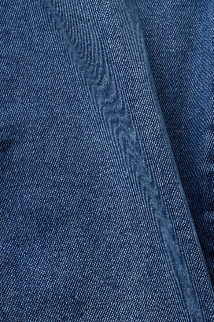 Slim-fit jeans met hoge taille, BLUE MEDIUM WASHED, detail image number 6