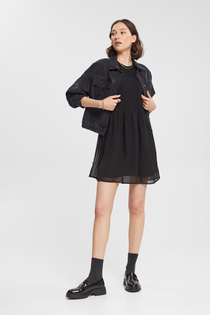 Mini-jurk van chiffon, BLACK, detail image number 5
