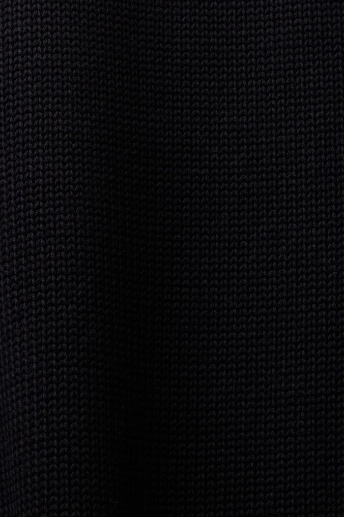Gebreide mini-jurk met tunnelkraag, BLACK, detail image number 5