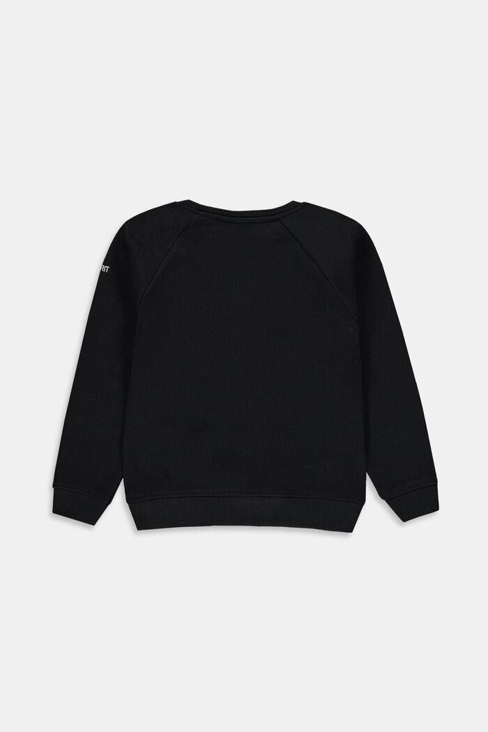 Sweatshirt van katoen, BLACK, detail image number 1