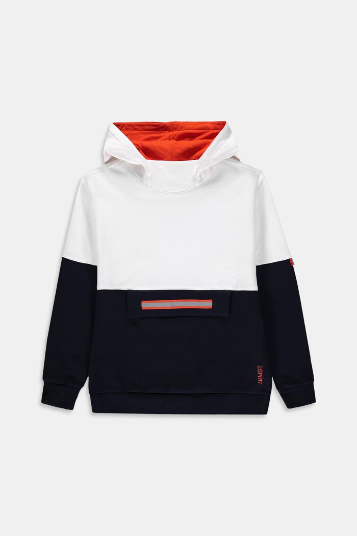 Reflecterende colour block-hoodie, NAVY, detail image number 0