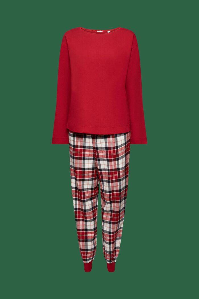 Geruite flanellen pyjama, NEW RED, detail image number 5