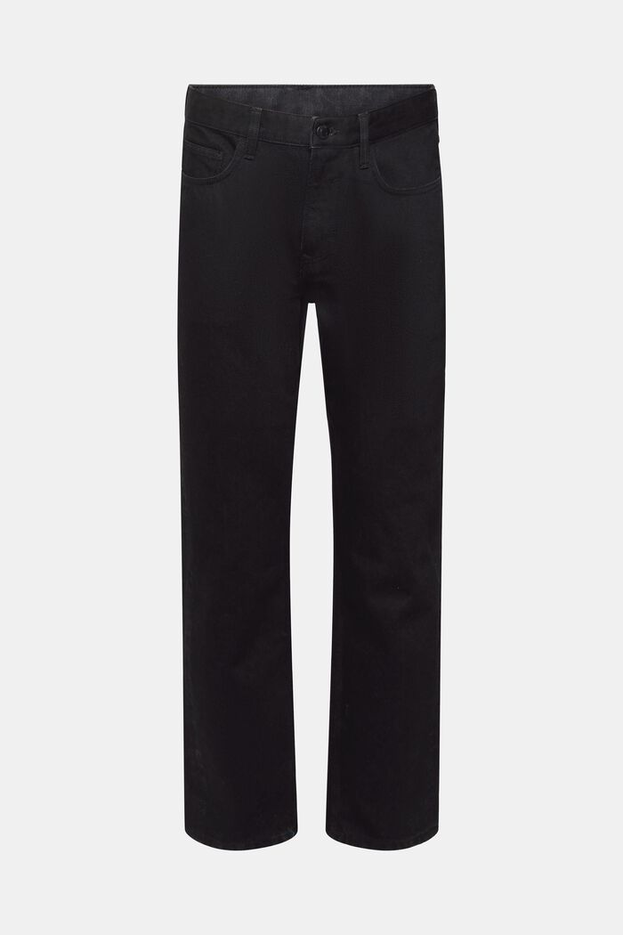 Jeans met rechte pijpen van duurzaam katoen, BLACK DARK WASHED, detail image number 2