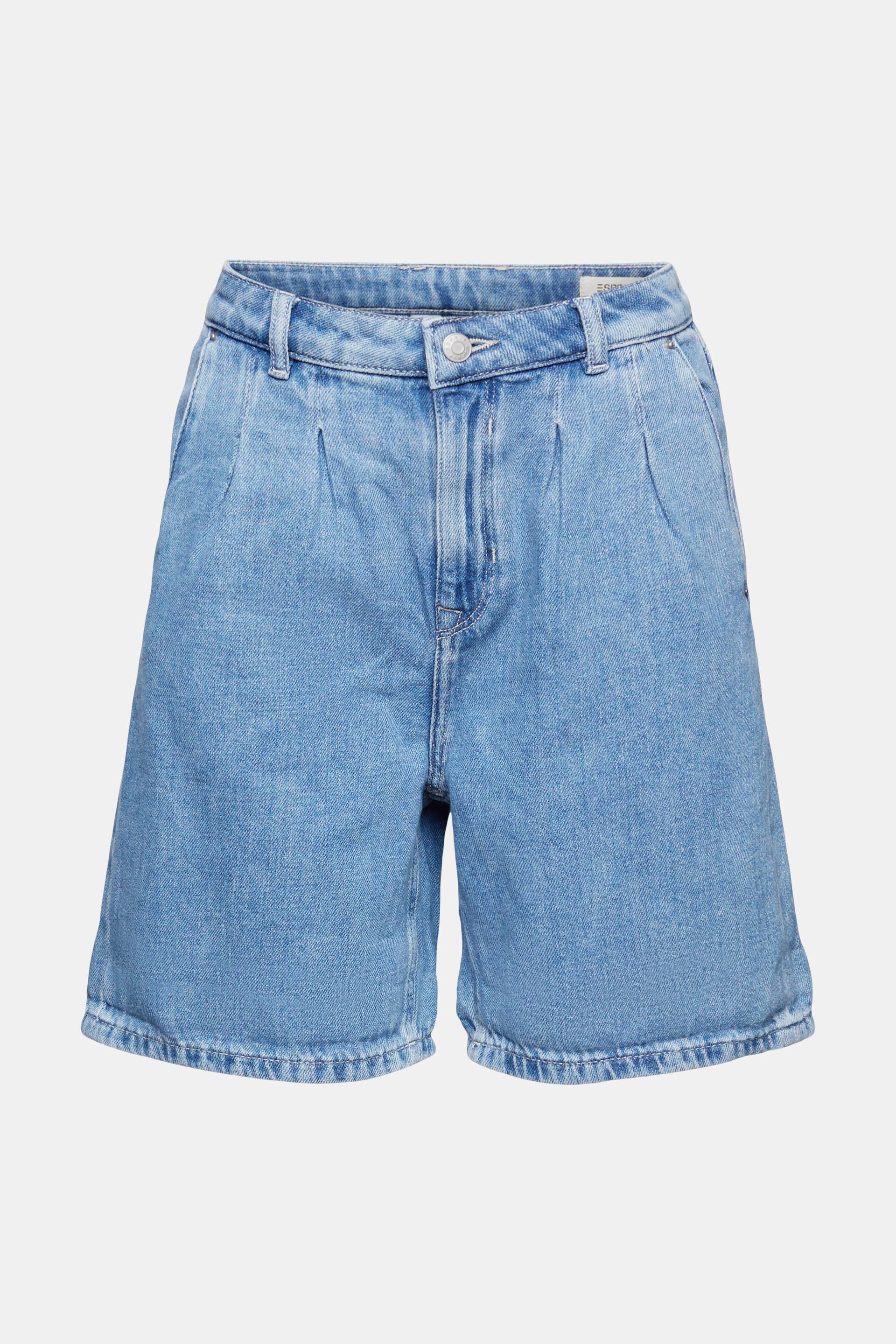 Dames kort Amazon Dames Kleding Broeken & Jeans Korte broeken Shorts Blauw Indigo Denim 1500 44 