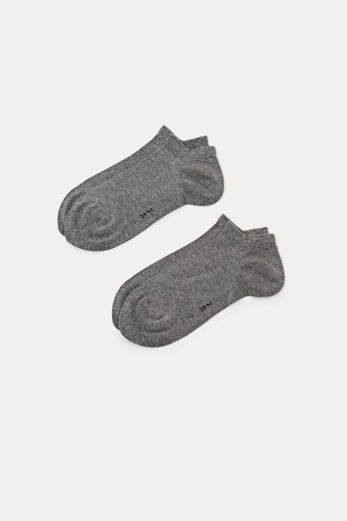 Set van 2 paar sokken, organic cotton, LIGHT GREY MELANGE, detail image number 0