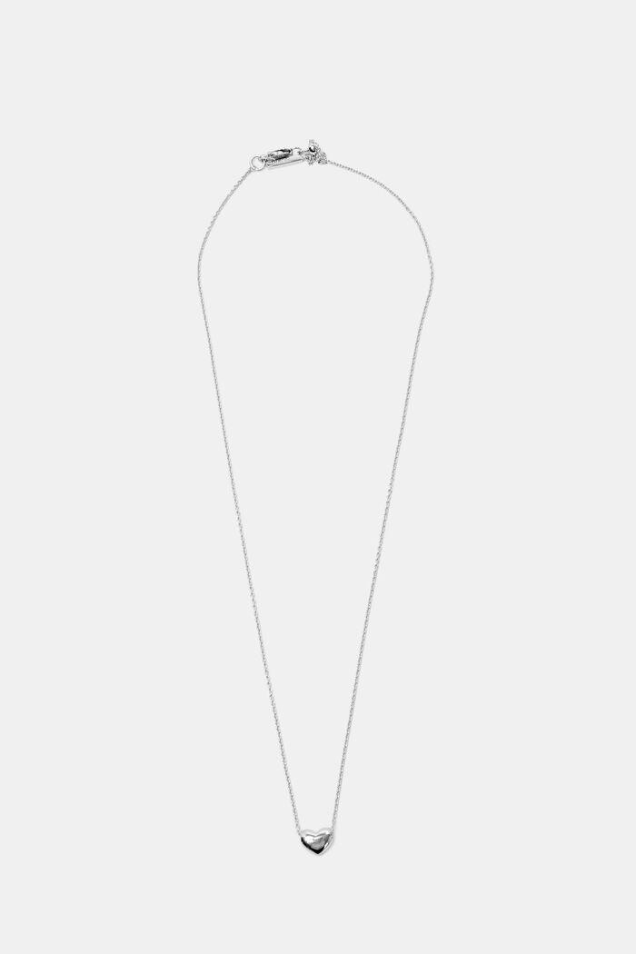 Ketting met hartvormig hangertje, van sterlingzilver, SILVER, detail image number 0