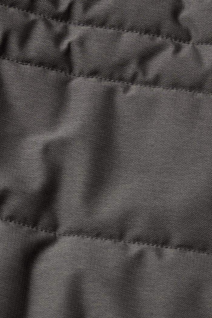 Gewatteerde jas met capuchon met tunnelkoord, ANTHRACITE, detail image number 5