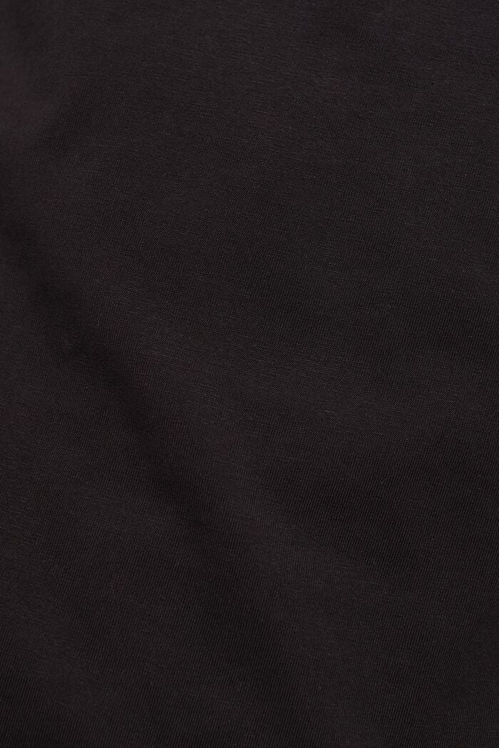 Jersey shirt met borduursel, 100% katoen, BLACK, detail image number 5