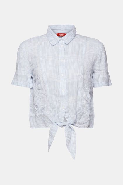 Cropped overhemd met een strik
