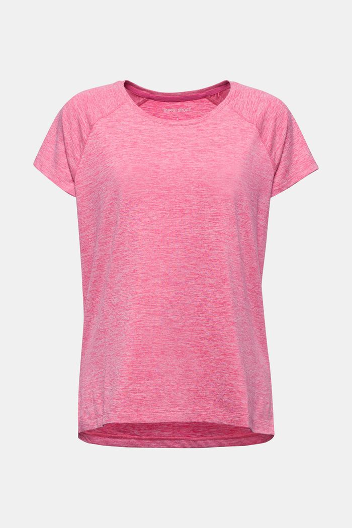 REPREVE T-shirt met E-DRY, PINK FUCHSIA, overview
