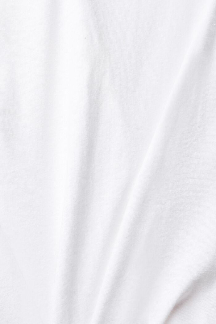 Van een linnenmix: T-shirt met print , WHITE, detail image number 4