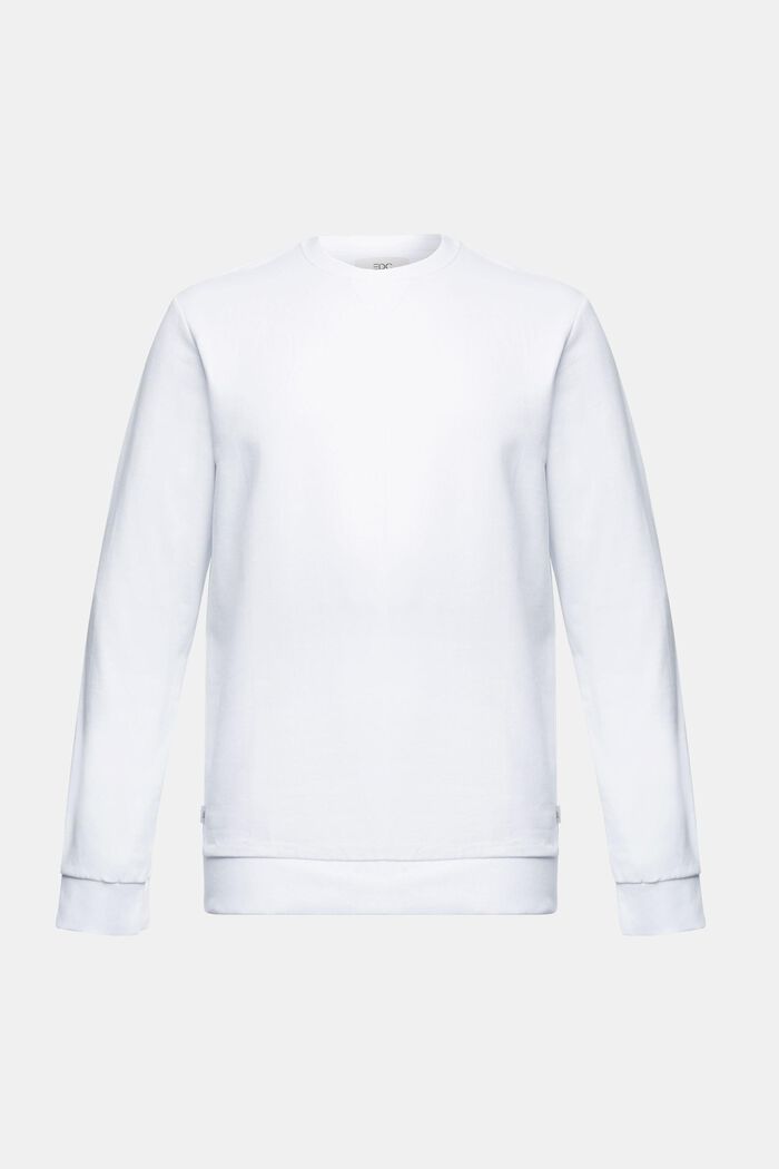 Sweatshirt van 100% katoen, WHITE, overview
