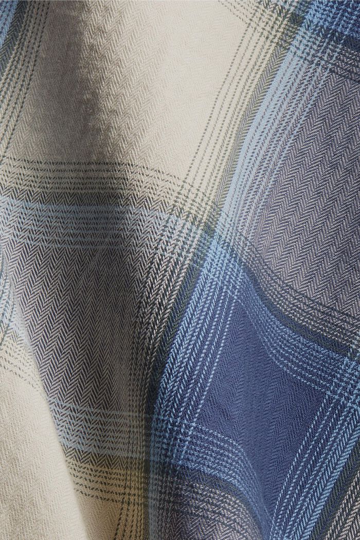 Geruite blouse met ballonmouwen, 100% katoen, NAVY, detail image number 4
