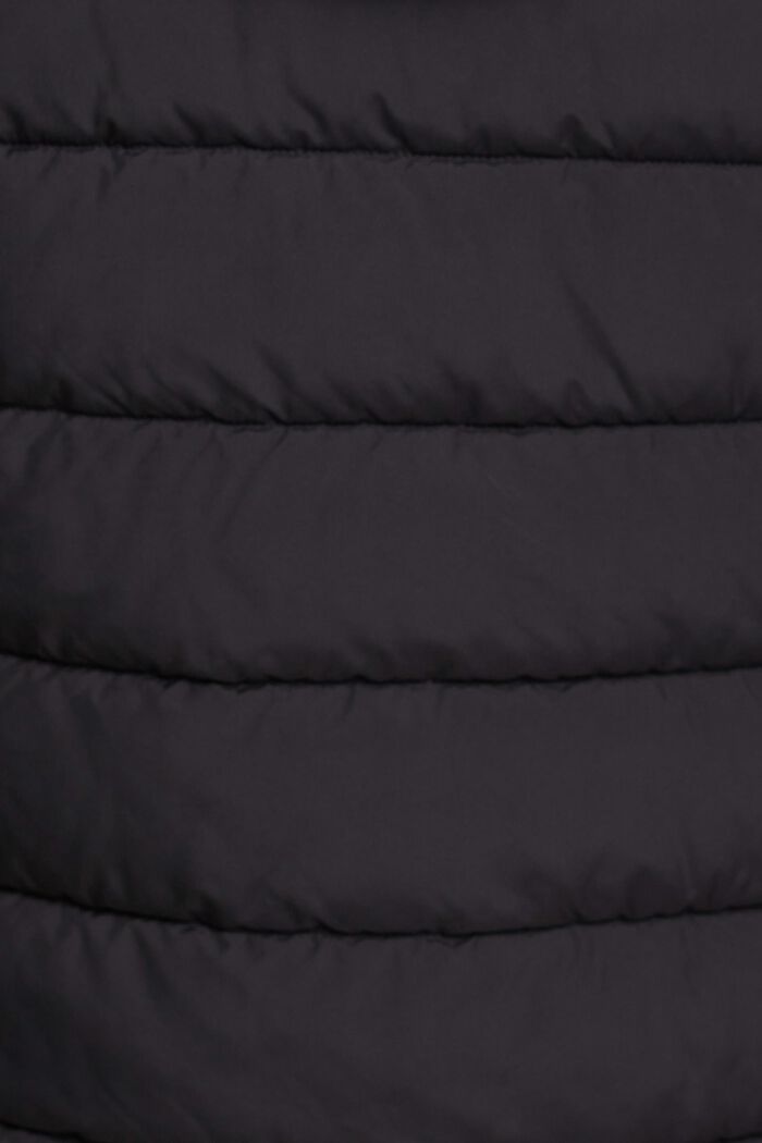 Gewatteerde jas met contrasterende voering, BLACK, detail image number 1