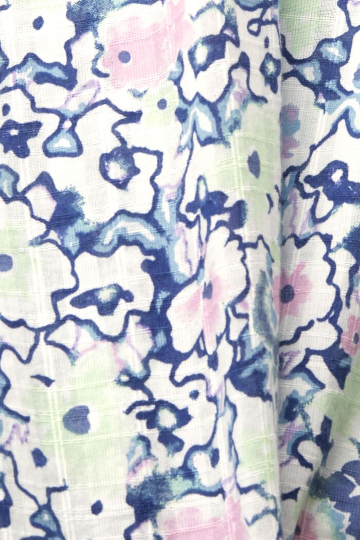 Katoenen blouse met bloemenprint, WHITE, detail image number 5