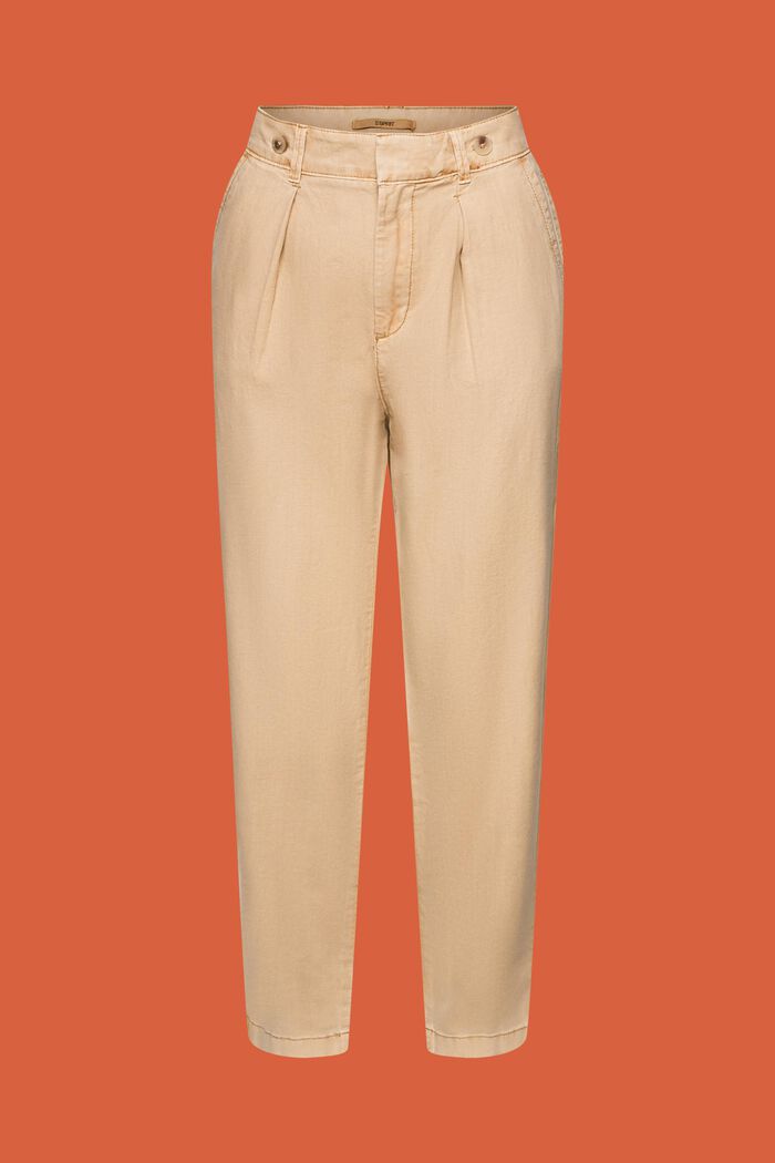 Chino broek, linnenmix, SAND, detail image number 7
