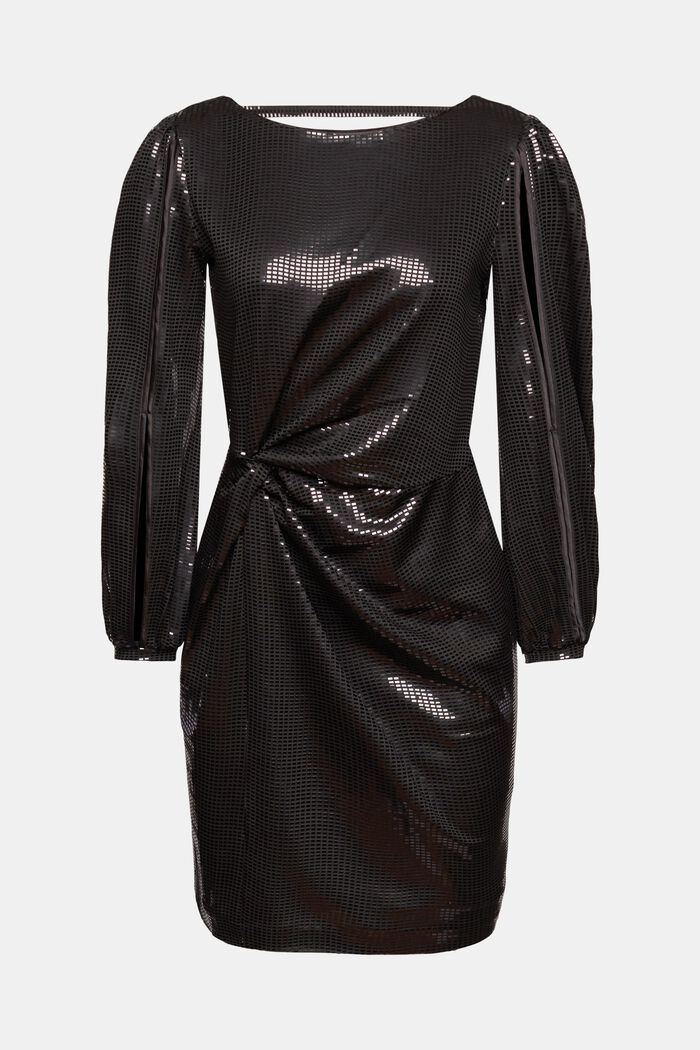 Mini-jurk met applicatie all-over, BLACK, detail image number 6