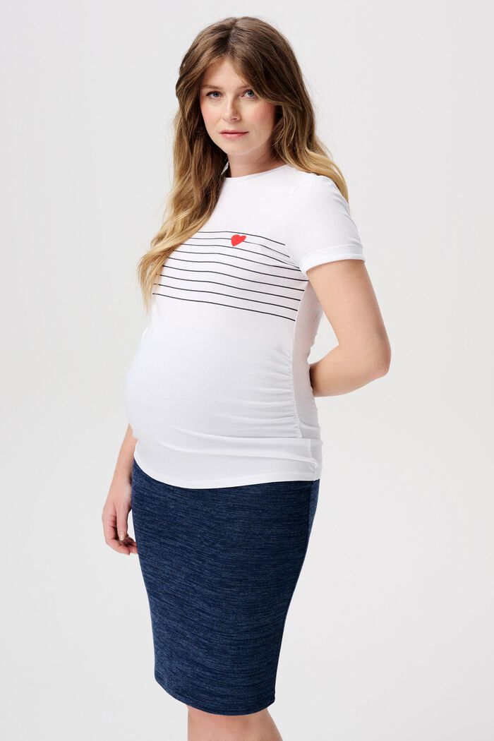 Gestreept MATERNITY T-shirt, BRIGHT WHITE, detail image number 0