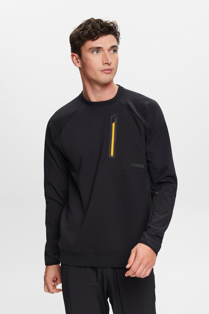 Sweatshirt met ritszakken, BLACK, detail image number 0