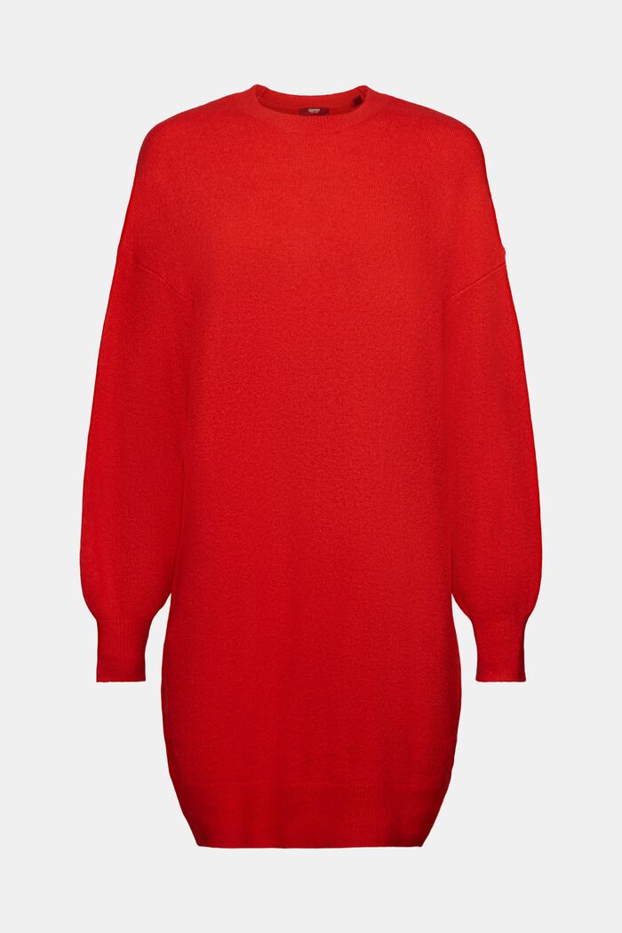 Gebreide mini-jurk, RED, detail image number 6