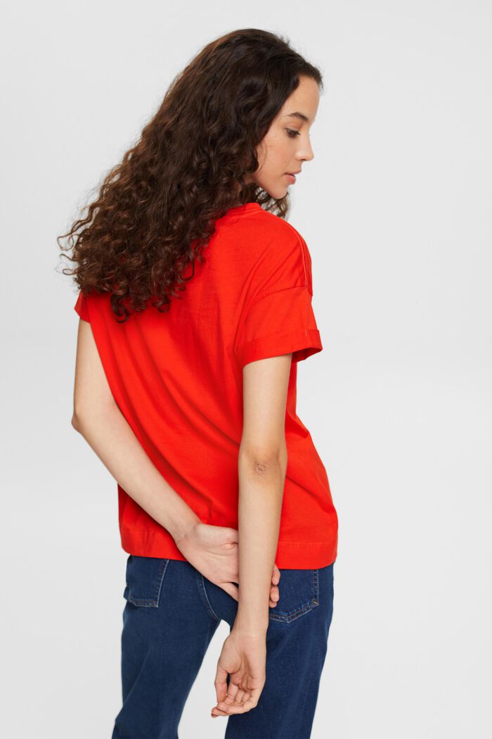 T-shirt met print, RED, detail image number 3
