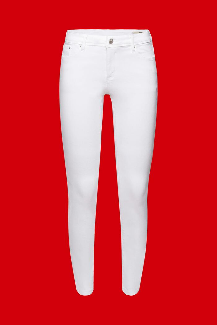 Katoenen skinny jeans, WHITE, detail image number 6