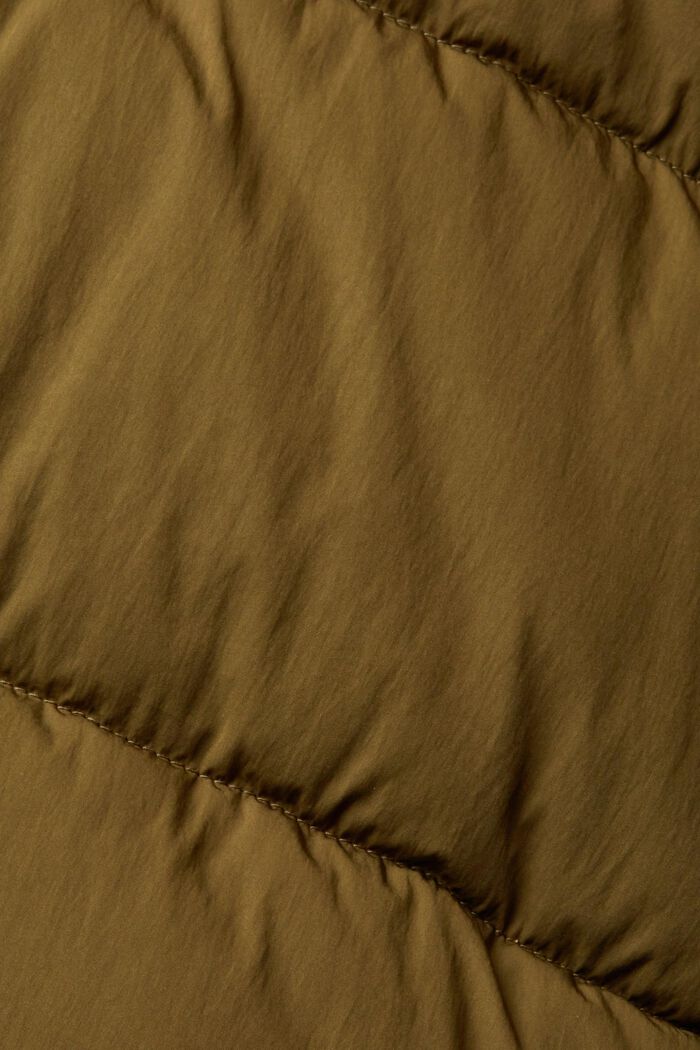 Gewatteerde mantel met afneembare capuchon, KHAKI GREEN, detail image number 4