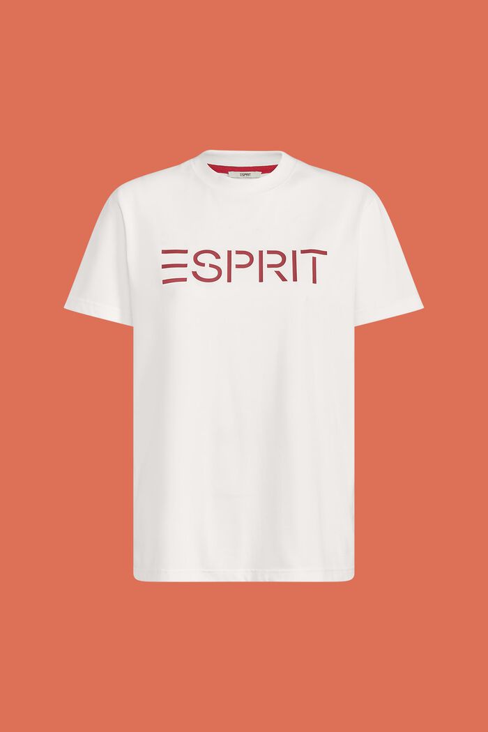 Uniseks T-shirt van katoen-jersey met logo, OFF WHITE, detail image number 6