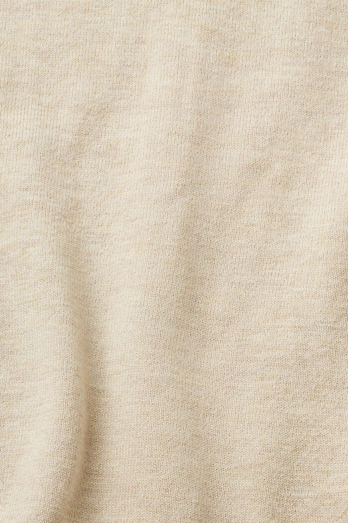 Gebreide trui met korte mouwen, SAND, detail image number 4