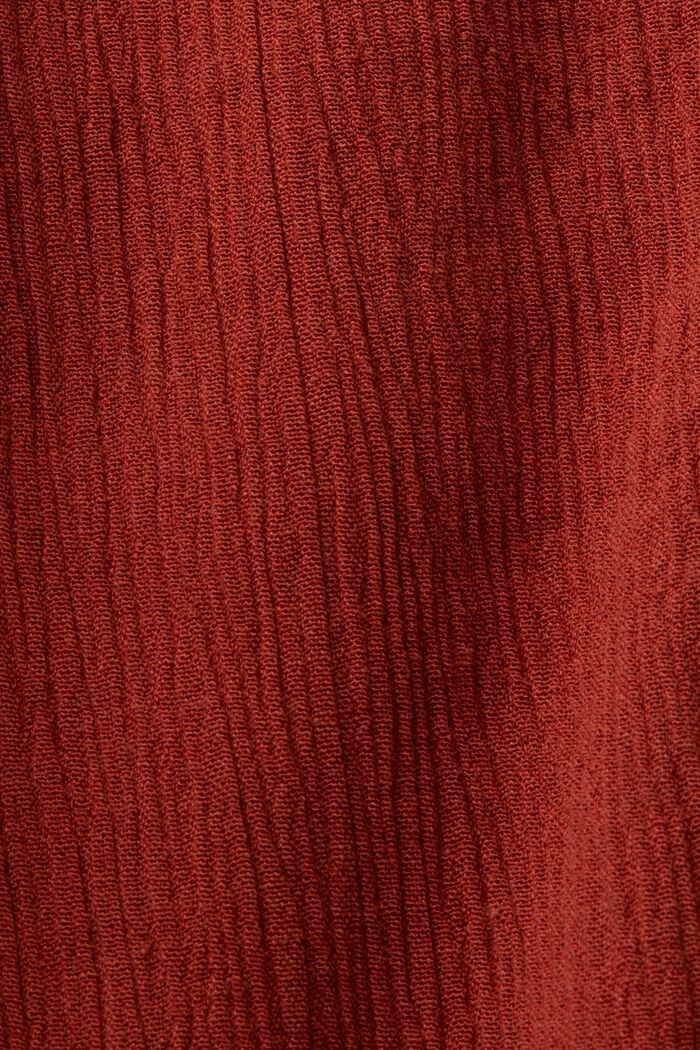 Oversized crinkled overhemdblouse, TERRACOTTA, detail image number 6