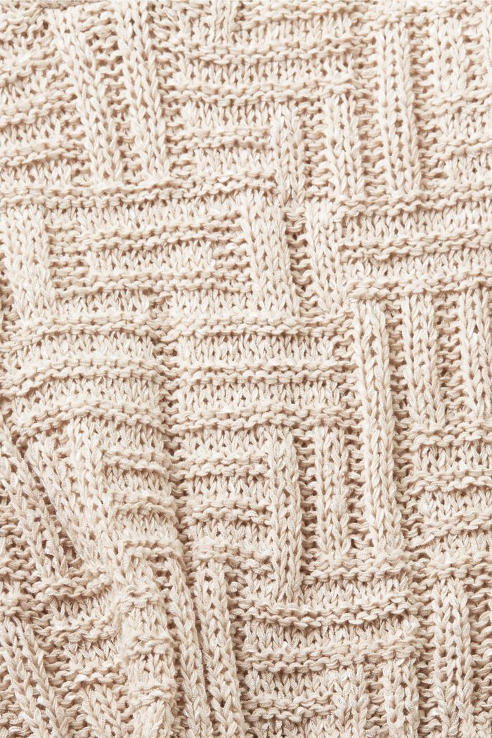 Grofgebreide trui met V-hals, ICE, detail image number 6
