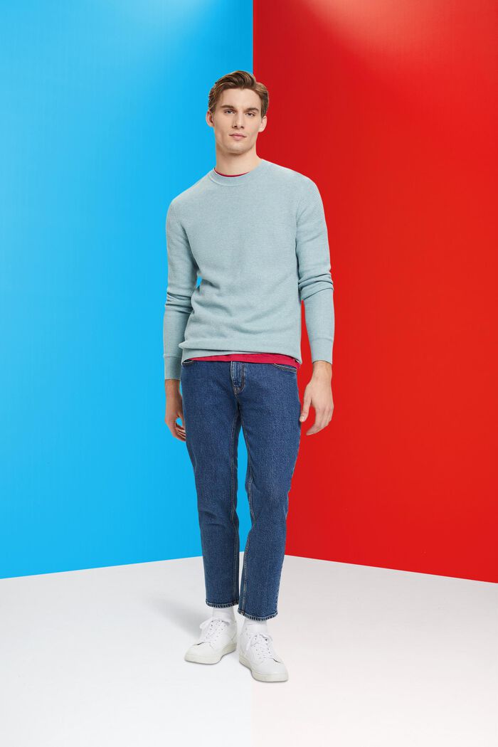 Gestreepte sweater, GREY BLUE, detail image number 1