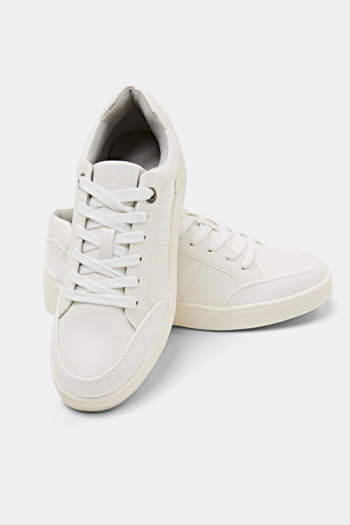 Sneakers in leerlook, WHITE, detail image number 6
