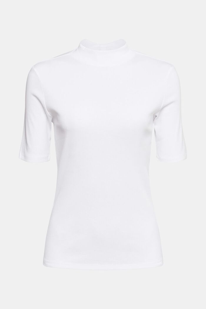 T-shirt met opstaande kraag, WHITE, detail image number 6
