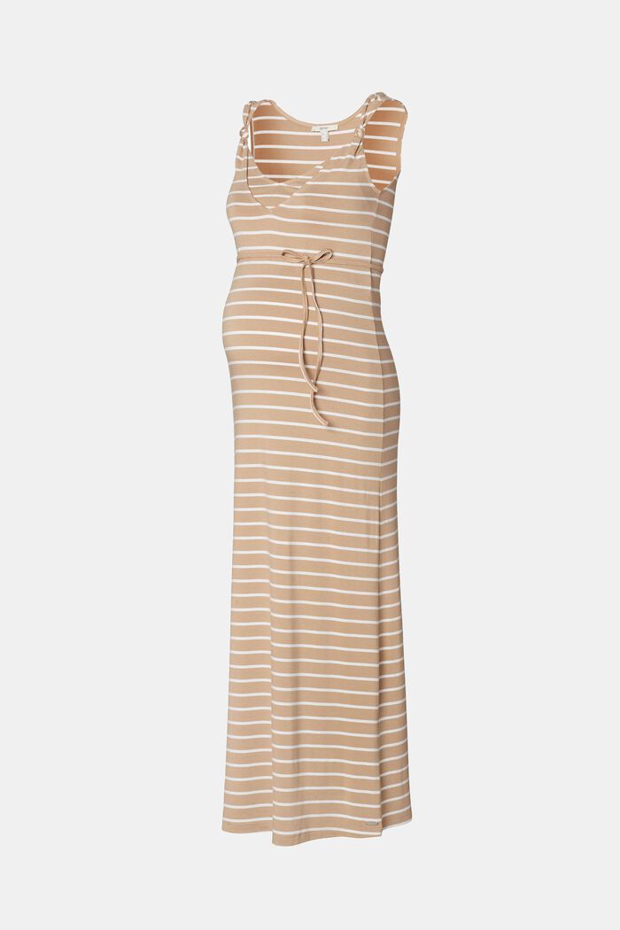 Jersey jurk met voedingsfunctie, LENZING™ ECOVERO™, SAND, detail image number 0