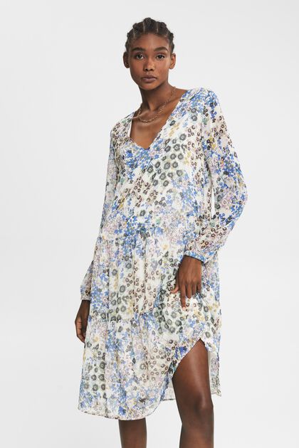 magneet apotheek boete ESPRIT - Crêpe jurk met millefleurs in onze e-shop