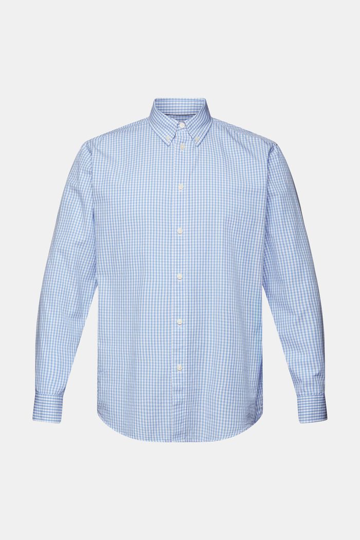 Vichy-buttondownshirt, 100% katoen, BRIGHT BLUE, detail image number 5