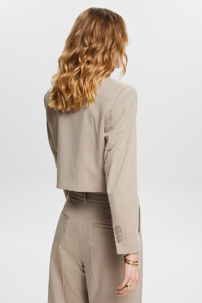Cropped double-breasted blazer, LIGHT TAUPE, detail image number 2