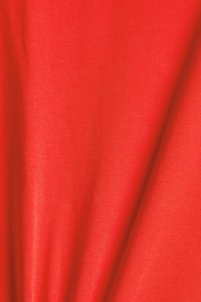 Jersey T-shirt met print, 100% biologisch katoen, RED ORANGE, detail image number 4