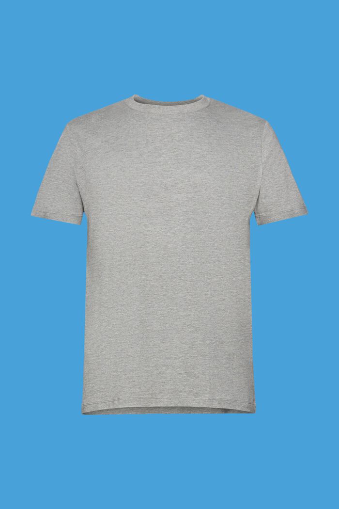 Slim fit T-shirt met ronde hals, MEDIUM GREY, detail image number 6