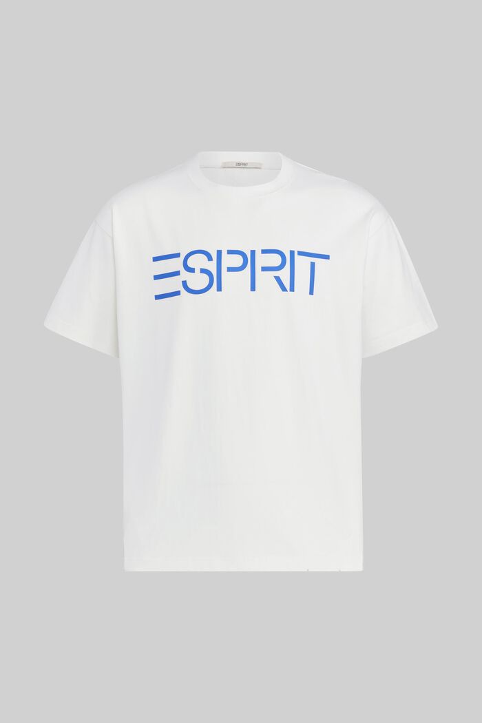Uniseks T-shirt met logoprint, WHITE, detail image number 6
