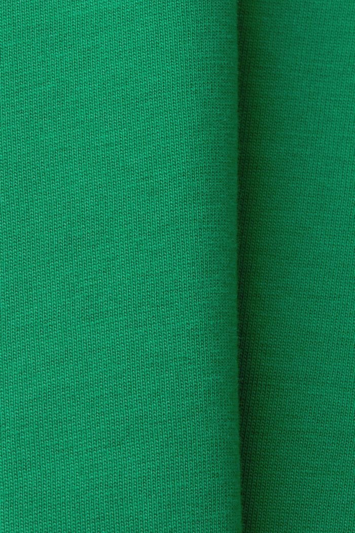 Jersey polo met logoprint van katoen-jersey, EMERALD GREEN, detail image number 4