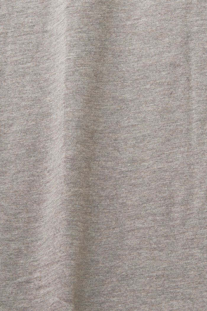 T-shirt met ronde hals, 100% katoen, GUNMETAL, detail image number 5
